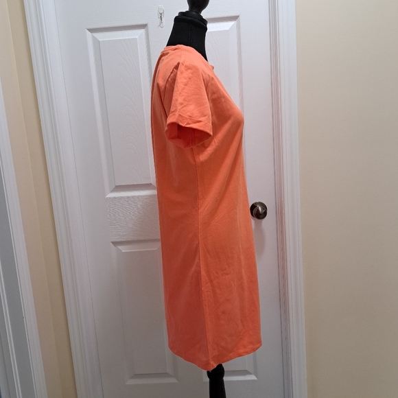 ❤ Lazypants T-Shirt Dress Orange Women's Various Sizes Cotton Blend Short Sleeve - Picture 6 of 10